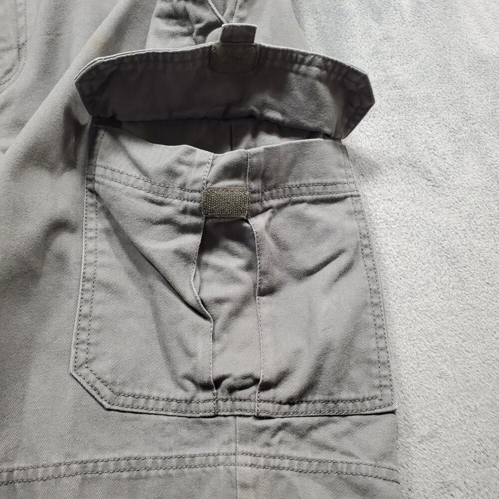 Wolverine Flat Front Dark Wash Cargo Shorts Gray 6 Pockets Men Size 38 - Picture 6 of 11